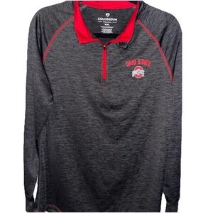 Men's Colosseum Ohio State 1/4 Zip Sz XXL Sleeve Pocket Lightweight Long Sleeve